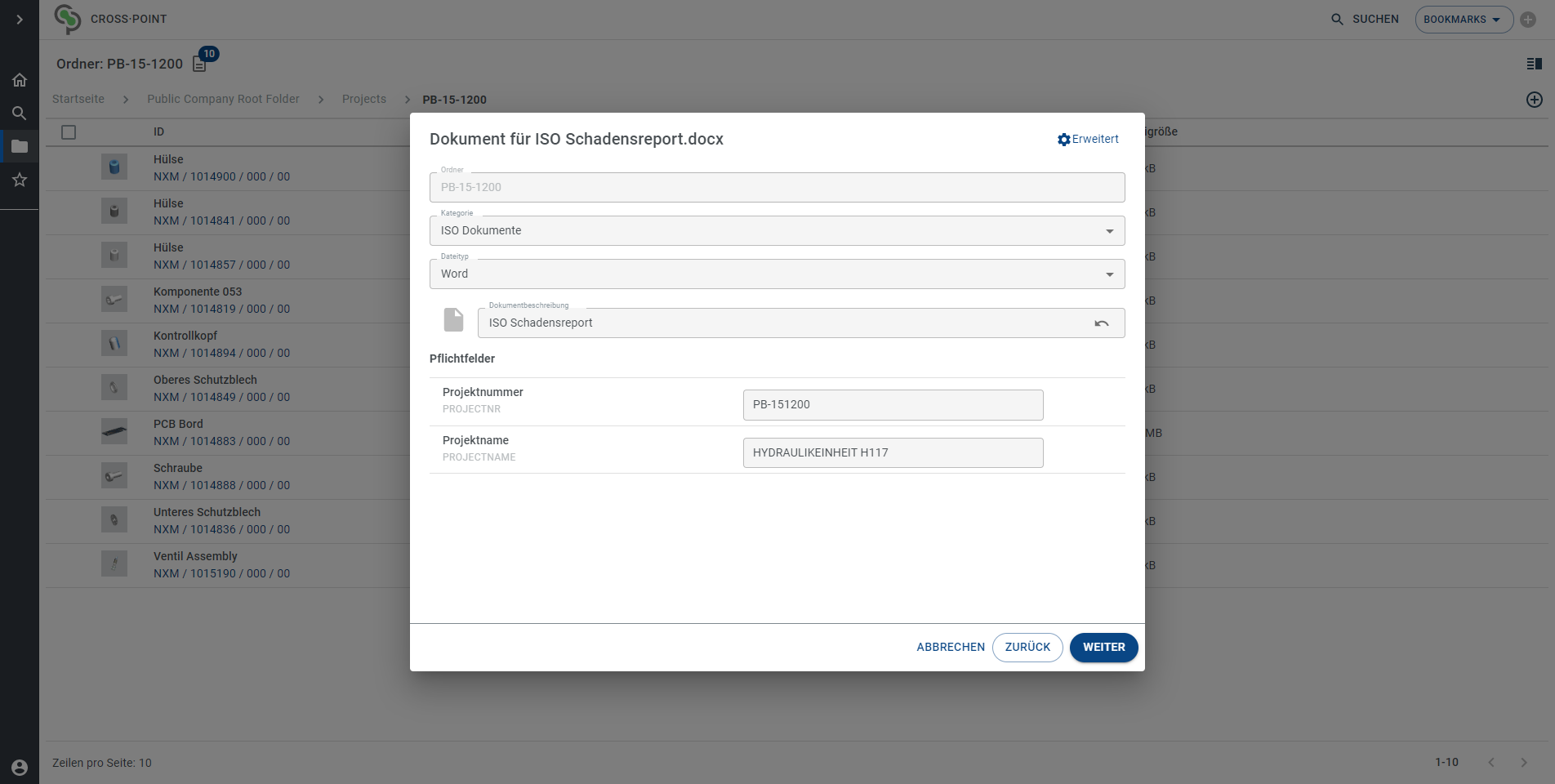 Mit CROSS·POINT lassen sich SAP-Dokumente mit wenigen Klicks im SAP-System anlegen. 