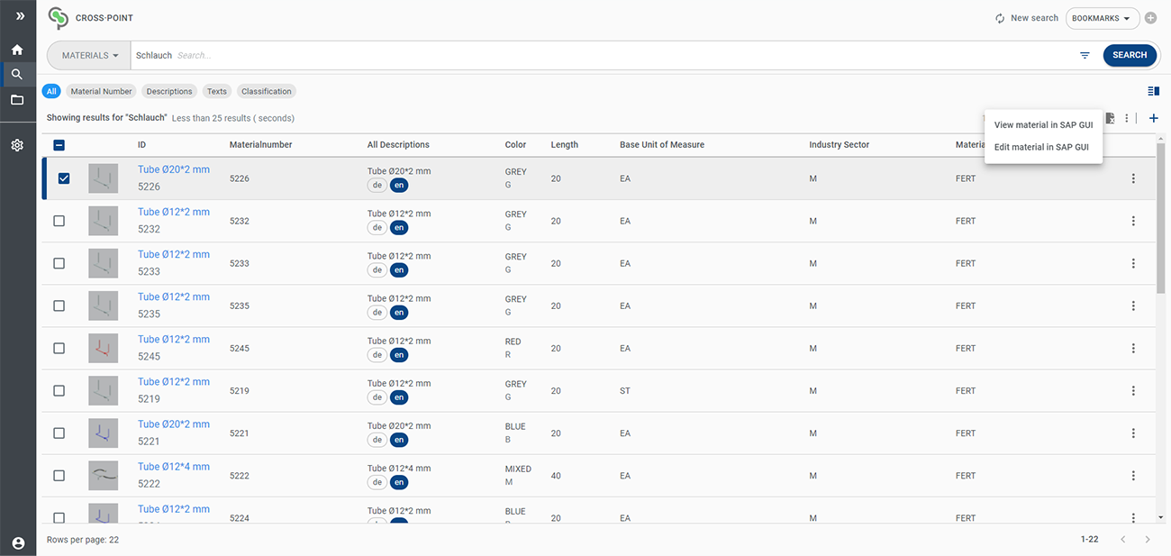 CROSS·POINT and SAP GUI