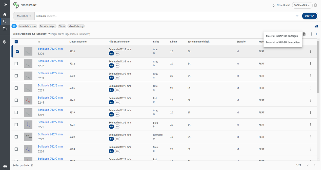 CROSS·POINT und SAP GUI