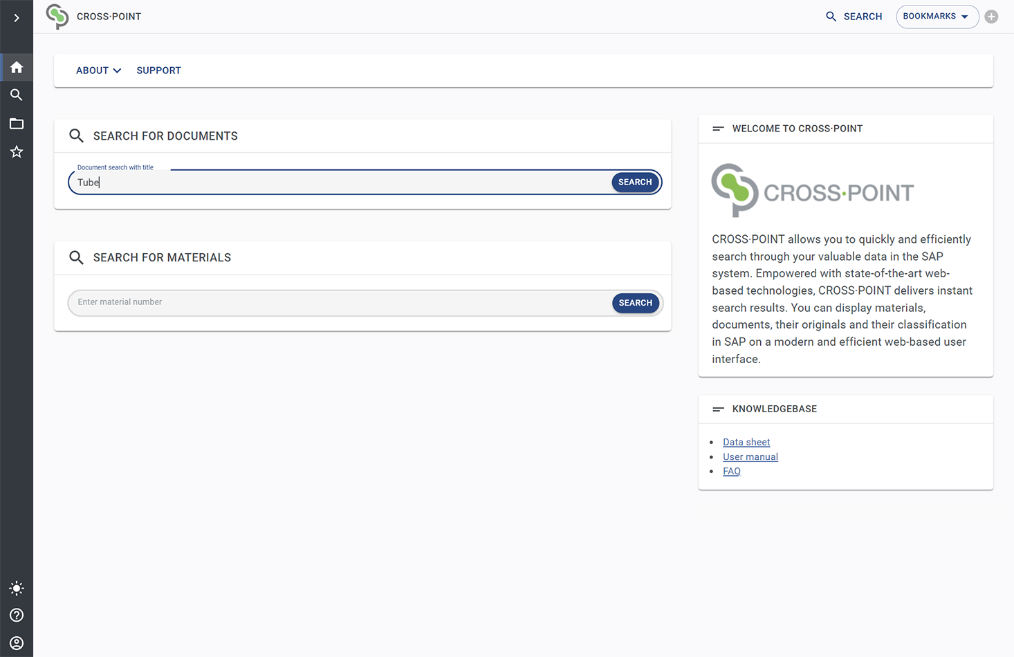 Welcome page